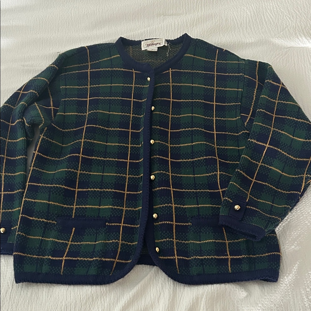 Vintage Plaid Cardigan